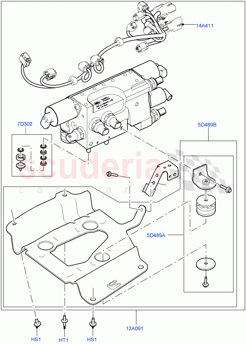 Active Anti-Roll Bar System(Valve Block)(With ACE Suspension)((V)TOJA999999) of Land Rover Land Rover Range Rover Sport (2014+) [2.0 Turbo Petrol GTDI]