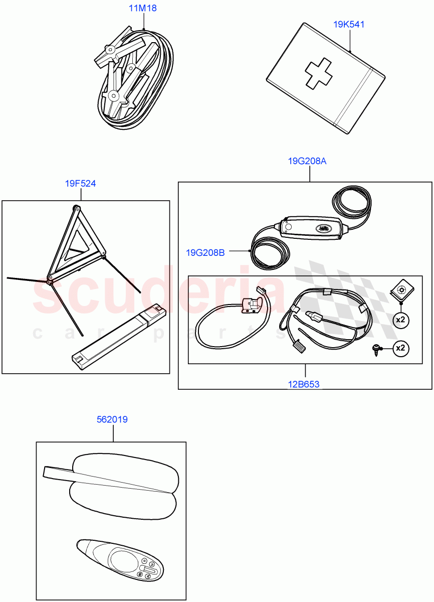 Emergency Equipment(Itatiaia (Brazil)) of Land Rover Land Rover Range Rover Evoque (2019+) [2.0 Turbo Diesel AJ21D4]