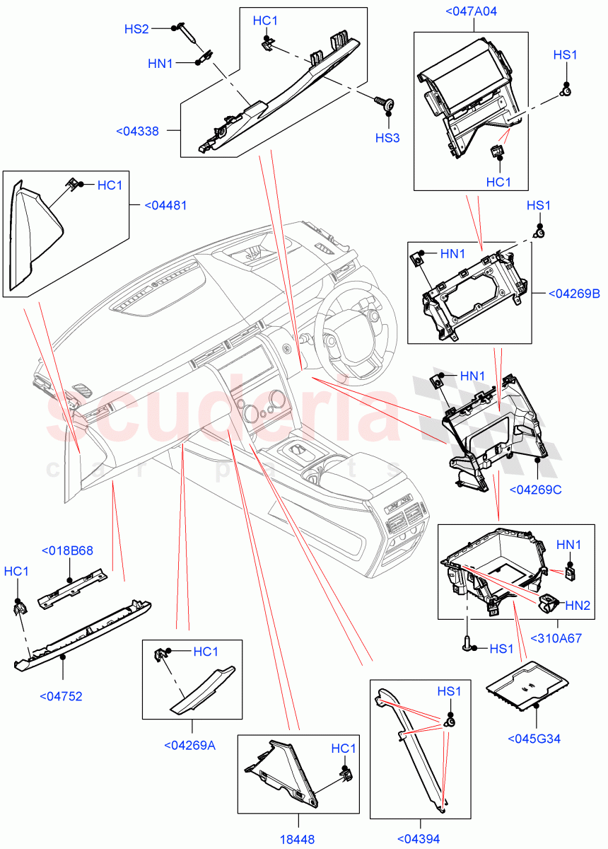 Instrument Panel(External, Lower)(Changsu (China))((V)FROMKG446857) of Land Rover Land Rover Discovery Sport (2015+) [2.0 Turbo Diesel AJ21D4]