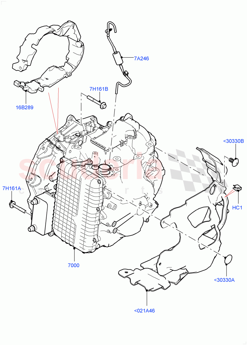 Auto Trans Assy & Speedometer Drive(2.0L AJ20D4 Diesel LF PTA,9 Speed Auto Trans 9HP50,Halewood (UK),2.0L AJ20D4 Diesel High PTA,2.0L AJ20D4 Diesel Mid PTA) of Land Rover Land Rover Range Rover Evoque (2019+) [2.0 Turbo Diesel]