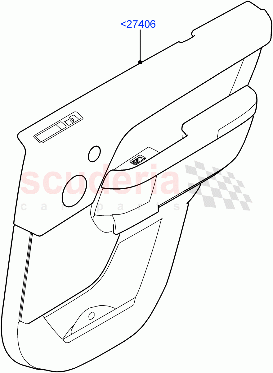 Rear Door Trim Panels((V)FROMJA000001) of Land Rover Land Rover Range Rover (2012-2021) [2.0 Turbo Petrol AJ200P]