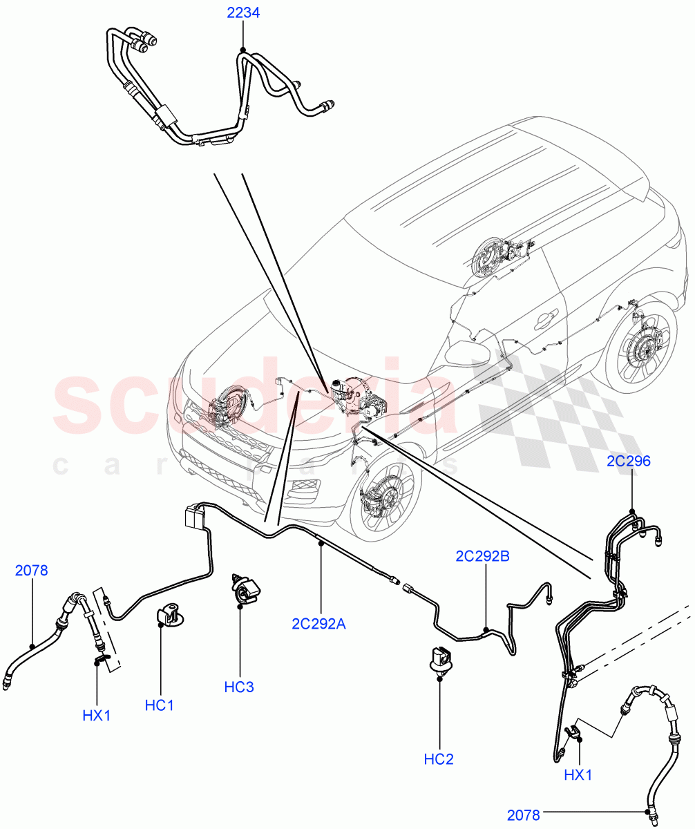 Front Brake Pipes(Changsu (China))((V)FROMEG000001) of Land Rover Land Rover Range Rover Evoque (2012-2018) [2.2 Single Turbo Diesel]