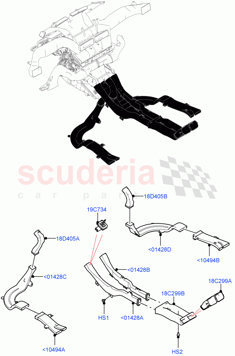 Air Vents, Louvres And Ducts(Internal Components, 2nd Row)(Halewood (UK))((V)FROMLH000001) of Land Rover Land Rover Discovery Sport (2015+) [2.0 Turbo Diesel AJ21D4]