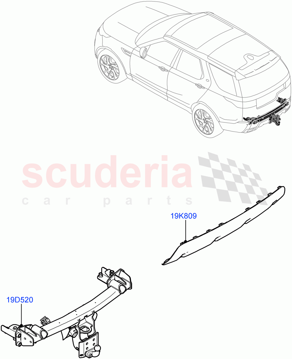 Towing Equipment(Multi Height Tow Bar)((-)"CDN/USA") of Land Rover Land Rover Discovery 5 (2017+) [3.0 DOHC GDI SC V6 Petrol]