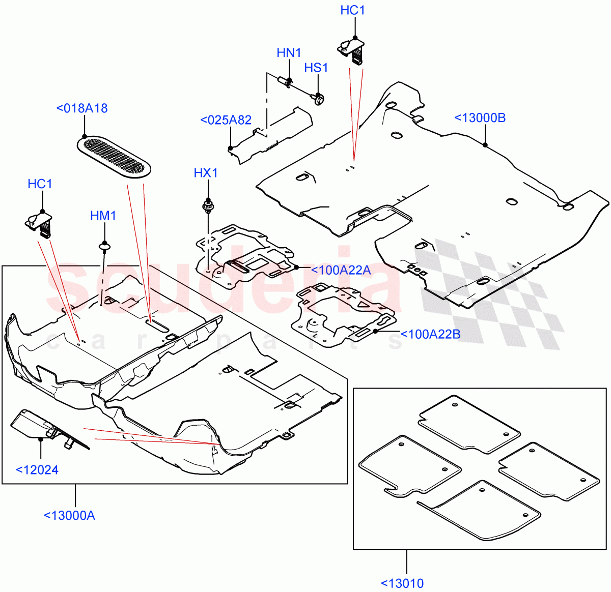 Floor Trim(Itatiaia (Brazil)) of Land Rover Land Rover Range Rover Evoque (2019+) [2.0 Turbo Diesel AJ21D4]