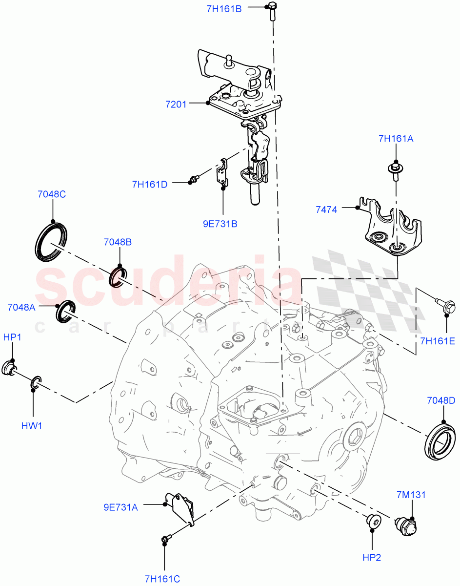 Manual Transmission External Cmpnts (6 Speed Manual Trans BG6, Halewood (UK)) of Land Rover Land Rover Range Rover Evoque (2019+) [2.0 Turbo Petrol AJ200P]