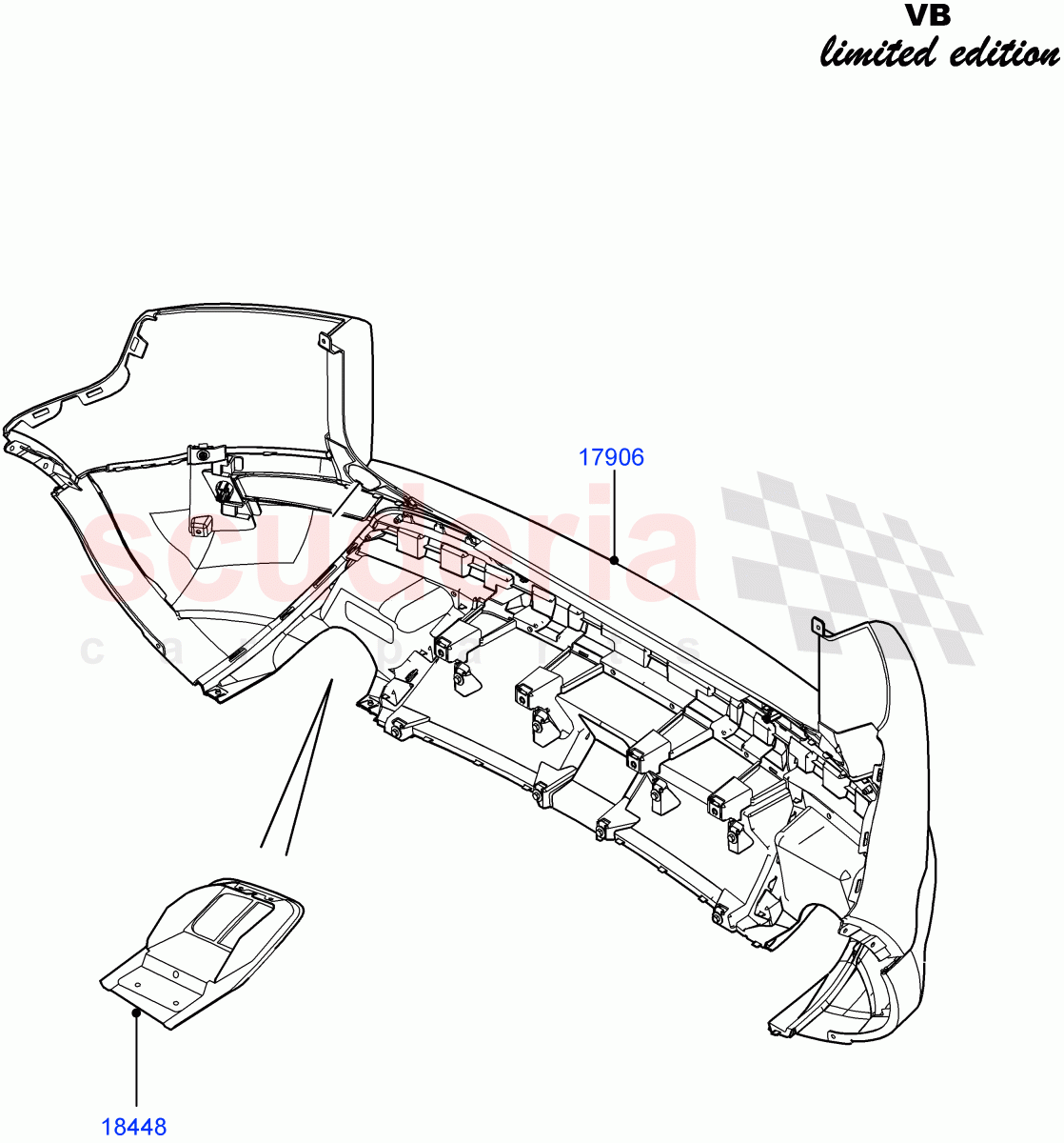 Rear Bumper(Victoria Beckham Limited Edition,Halewood (UK)) of Land Rover Land Rover Range Rover Evoque (2012-2018) [2.0 Turbo Diesel]