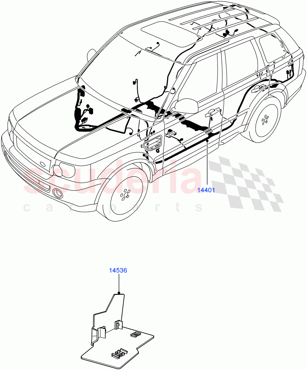 Electrical Wiring - Engine And Dash(Main Harness)((V)TO8A999999) of Land Rover Land Rover Range Rover Sport (2005-2009) [4.2 Petrol V8 Supercharged]