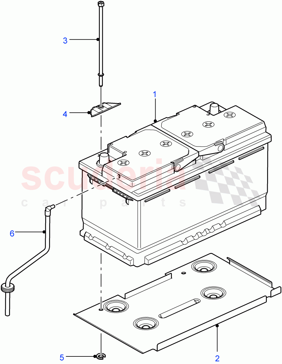 Battery And Mountings ((V) FROM7A000001) of Land Rover Land Rover Defender (2007-2016)