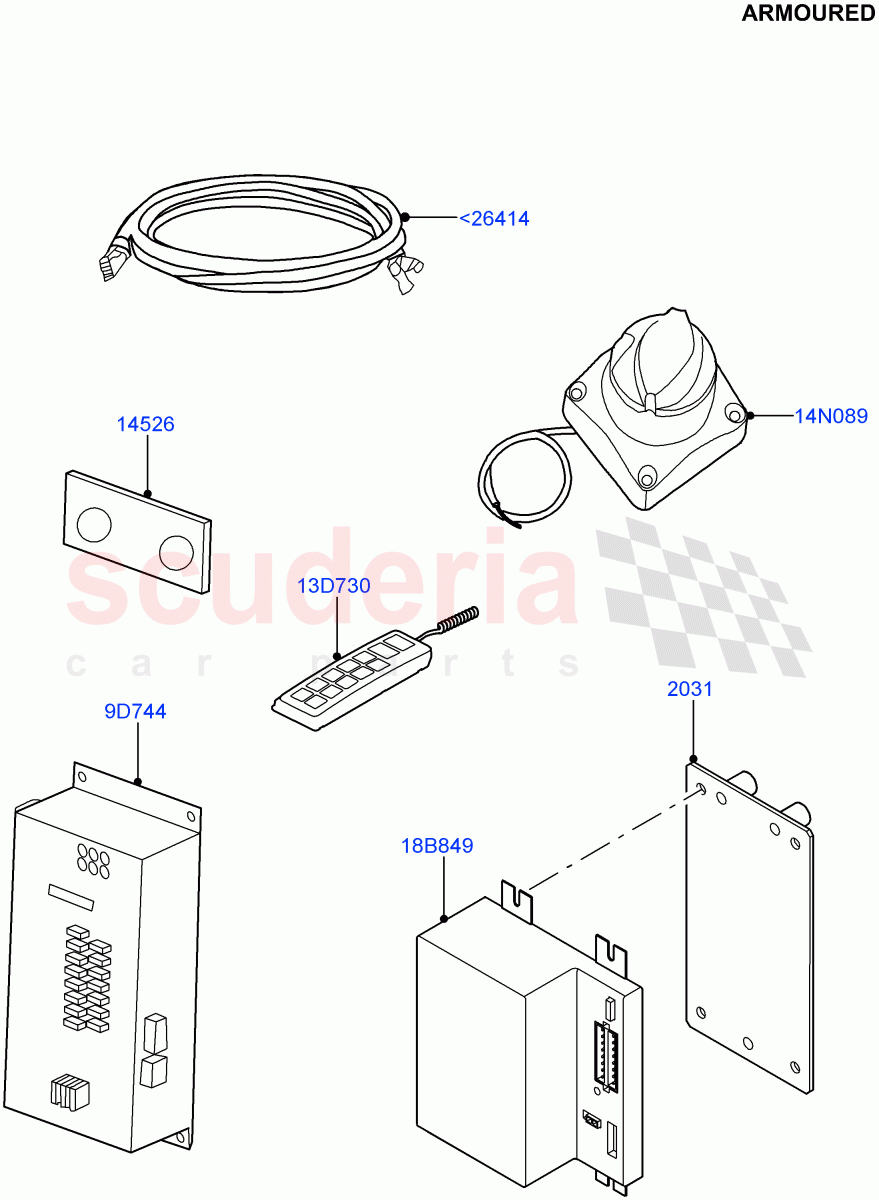 Switches (Console) (Armoured) ((V) FROMEA000001) of Land Rover Land Rover Range Rover (2012-2021) [5.0 OHC SGDI SC V8 Petrol]