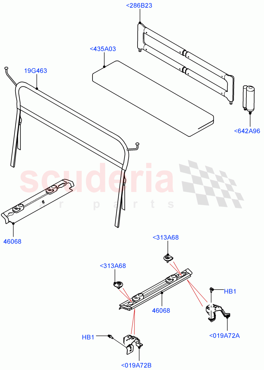 Load Compartment Trim(Floor, Cargo Retention)(Halewood (UK)) of Land Rover Land Rover Range Rover Evoque (2019+) [1.5 I3 Turbo Petrol AJ20P3]