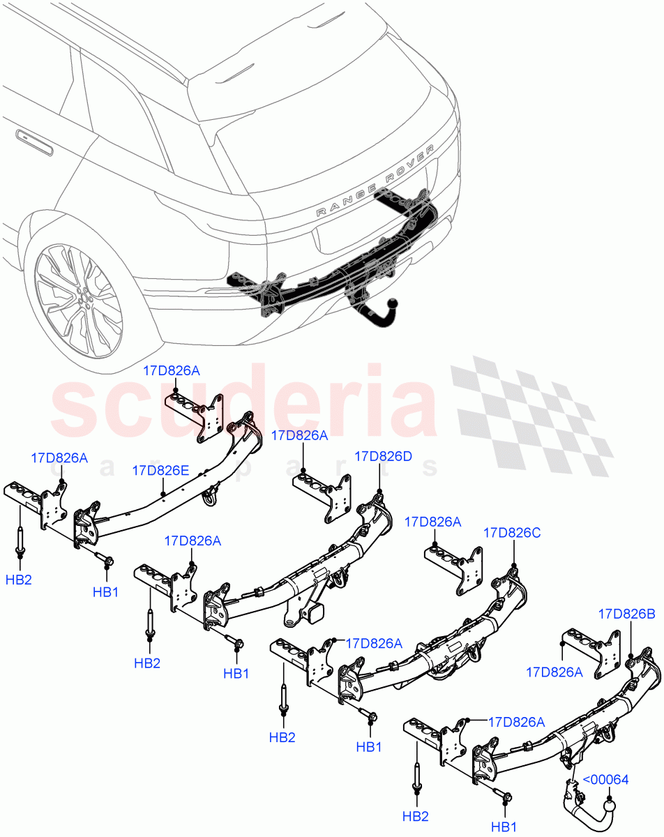 Tow Bar of Land Rover Land Rover Range Rover Velar (2017+) [5.0 OHC SGDI SC V8 Petrol]