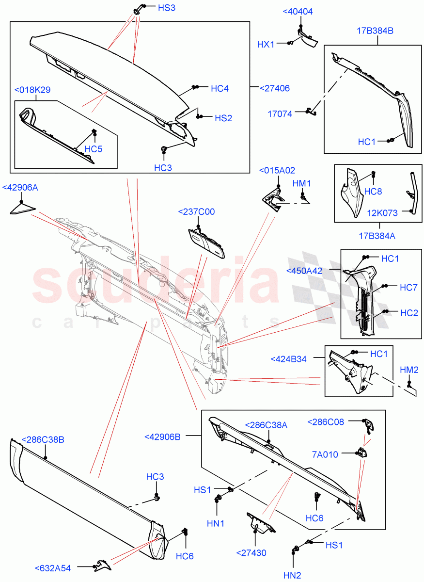 Back Door/Tailgate Trim Panels of Land Rover Land Rover Range Rover (2022+) [4.4 V8 Turbo Petrol NC10]