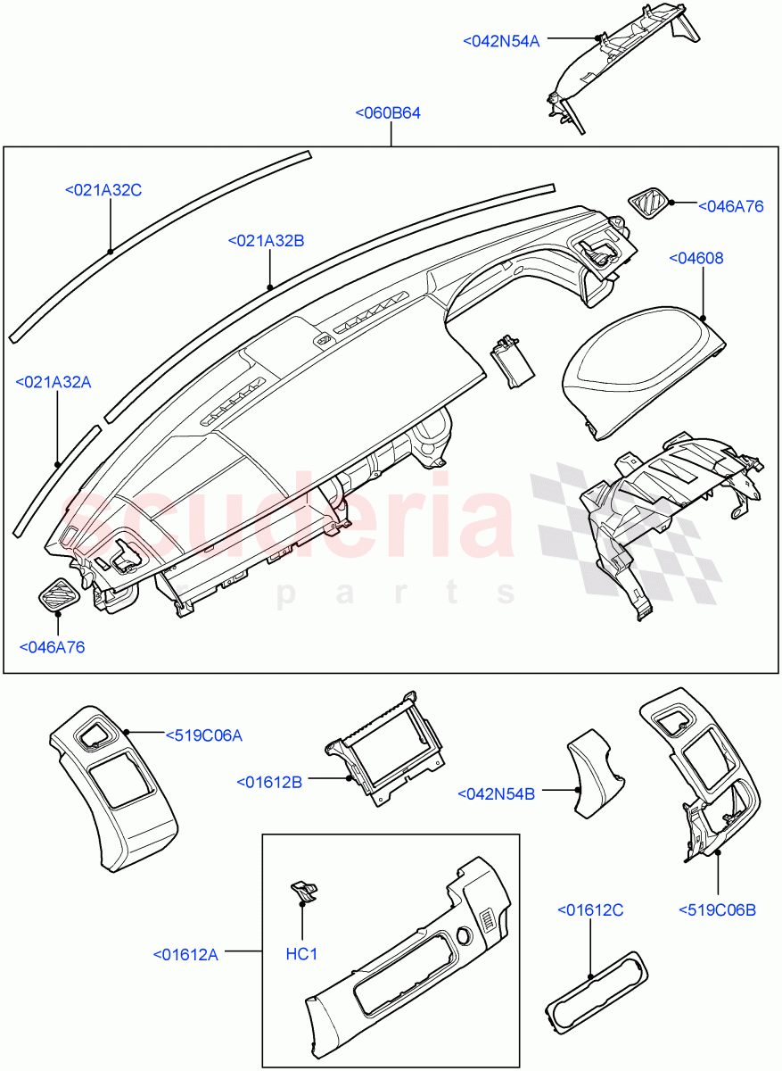 Instrument Panel(Upper, External)((V)FROMAA000001) of Land Rover Land Rover Range Rover Sport (2010-2013) [3.6 V8 32V DOHC EFI Diesel]