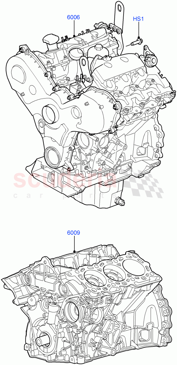 Service Engine And Short Block(Lion Diesel 2.7 V6 (140KW))((V)TO9A999999) of Land Rover Land Rover Range Rover Sport (2005-2009) [2.7 Diesel V6]