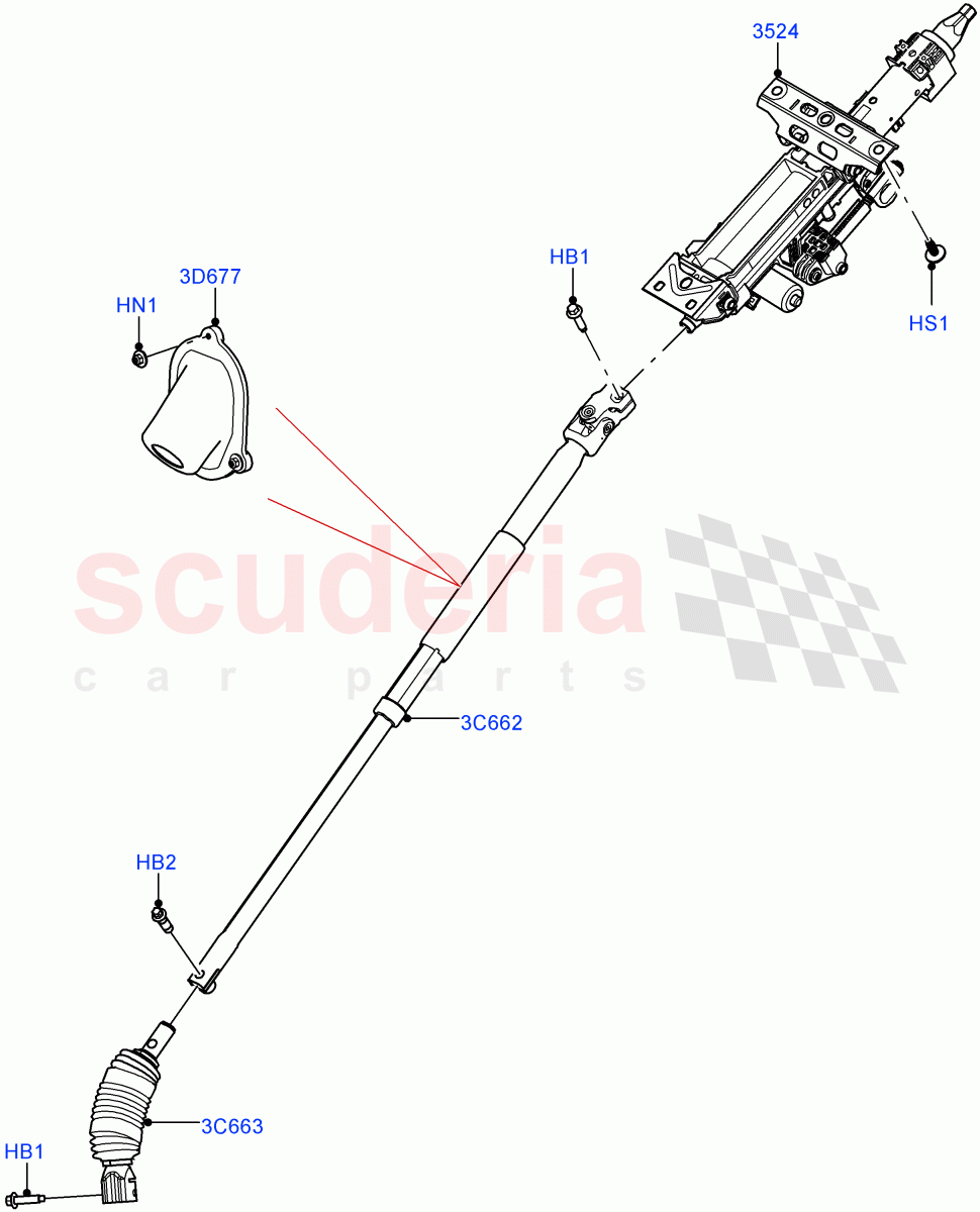 Steering Column of Land Rover Land Rover Range Rover (2022+) [4.4 V8 Turbo Petrol NC10]