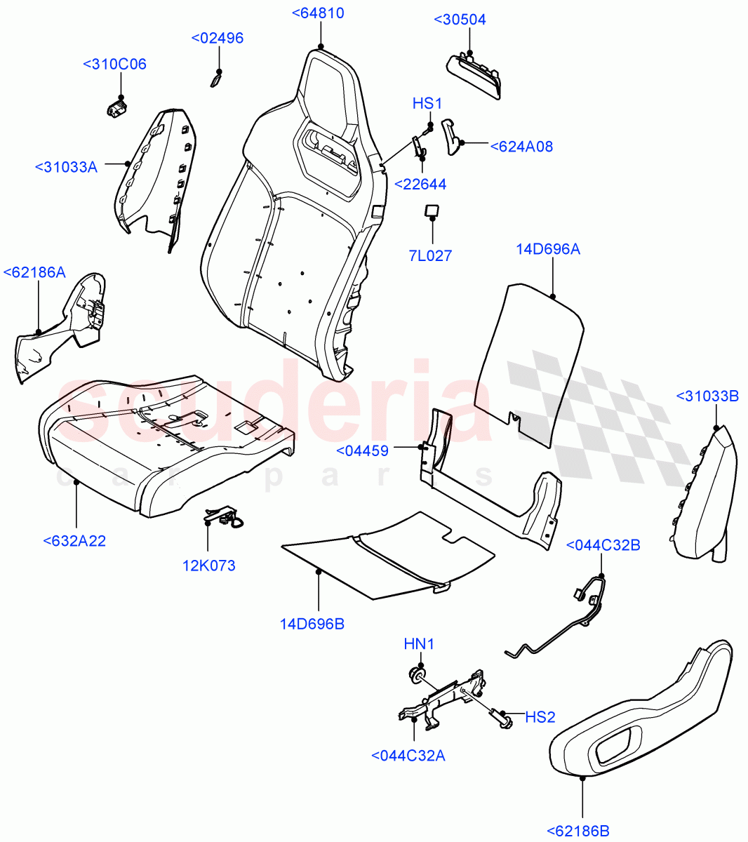 Front Seat Pads/Valances & Heating(Halewood (UK),Seat - Premium)((V)FROMHH000001) of Land Rover Land Rover Range Rover Evoque (2012-2018) [2.0 Turbo Petrol AJ200P]