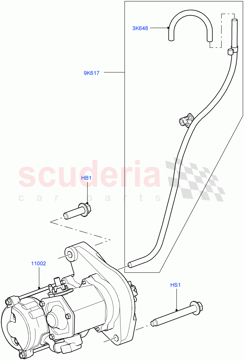 Starter Motor(5.0L OHC SGDI SC V8 Petrol - AJ133,Standard Electric Starter Motor,5.0 Petrol AJ133 DOHC CDA,5.0L P AJ133 DOHC CDA S/C Enhanced) of Land Rover Land Rover Range Rover Sport (2014+) [5.0 OHC SGDI SC V8 Petrol]