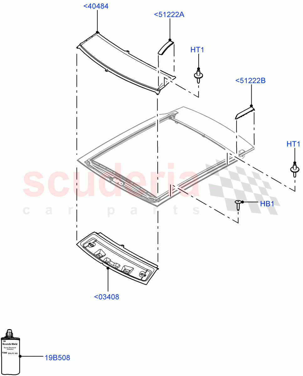 Roof - Sheet Metal (With Roof Conversion-Panorama Roof, Halewood (UK)) of Land Rover Land Rover Range Rover Evoque (2012-2018) [2.0 Turbo Diesel]