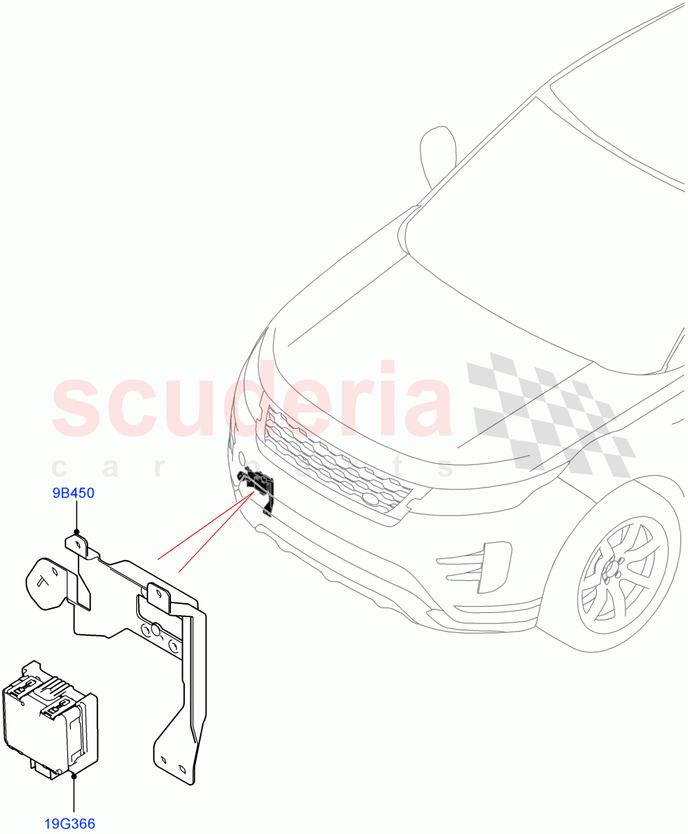 Speed Control (1.5L AJ20P3 Petrol High PHEV, Halewood (UK), ACC + Stop/go, ACC + Adaptive Lane Control, 1.5L AJ20P3 Petrol High, Adaptive Cruise Control with Stg As, ACC + Stop/go + Cra, With Speed Control) of Land Rover Land Rover Range Rover Evoque (2019+) [1.5 I3 Turbo Petrol AJ20P3]