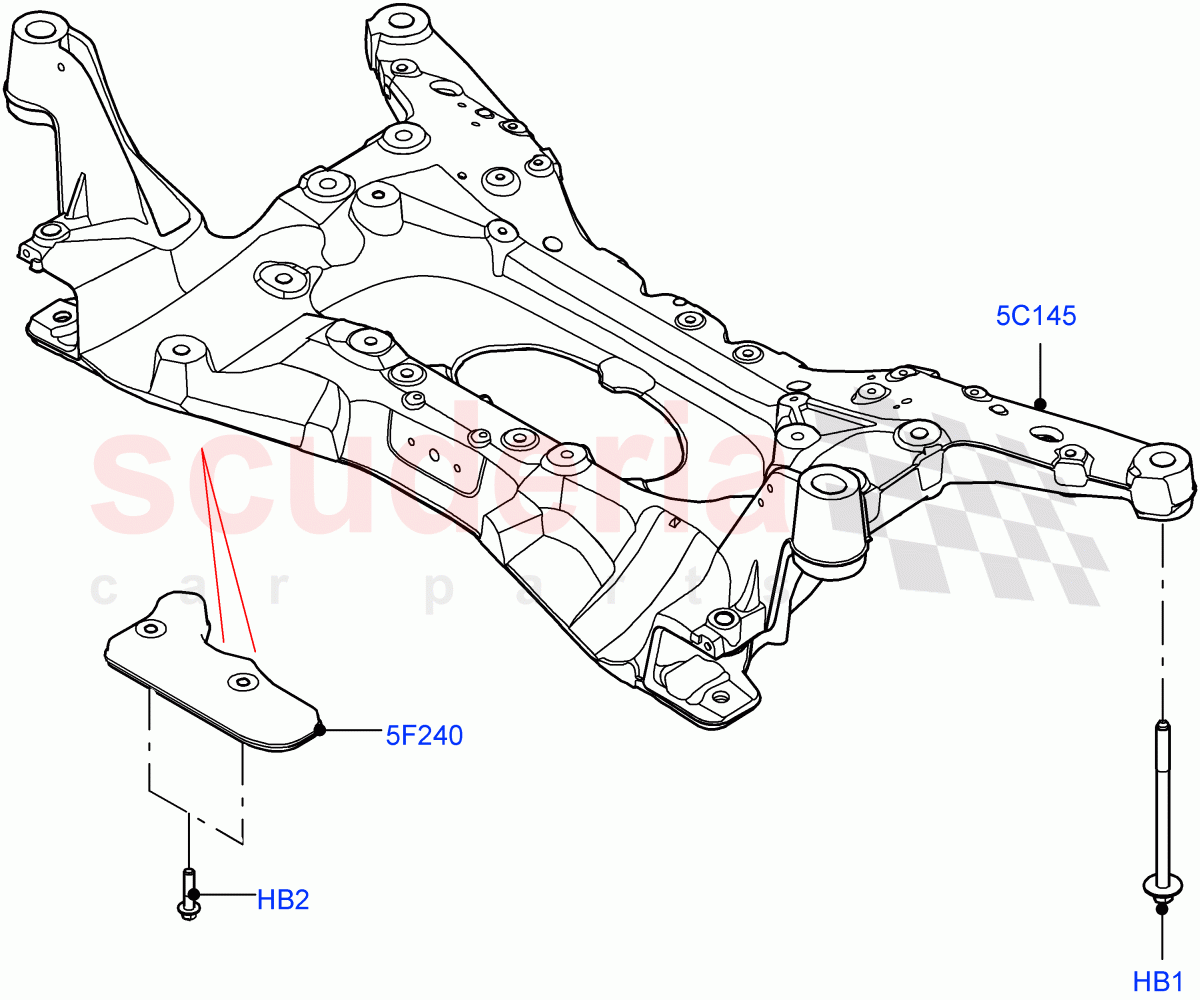 Front Cross Member & Stabilizer Bar(Crossmember)(Changsu (China))((V)FROMKG446857) of Land Rover Land Rover Discovery Sport (2015+) [2.0 Turbo Diesel AJ21D4]