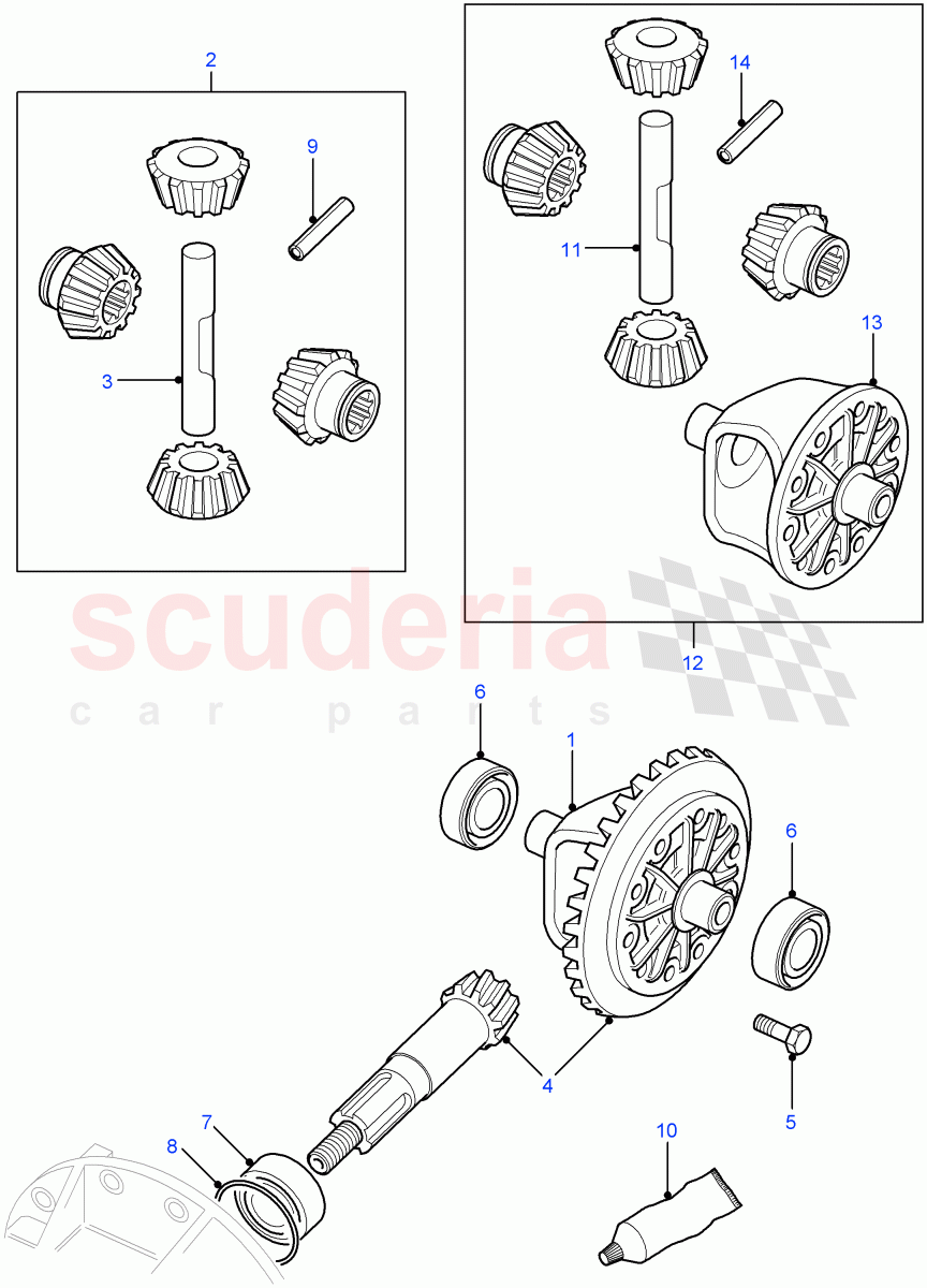 Crownwheel And Pinion (Axle Differential - Front 2 Pin) ((V) FROM7A000001) of Land Rover Land Rover Defender (2007-2016)