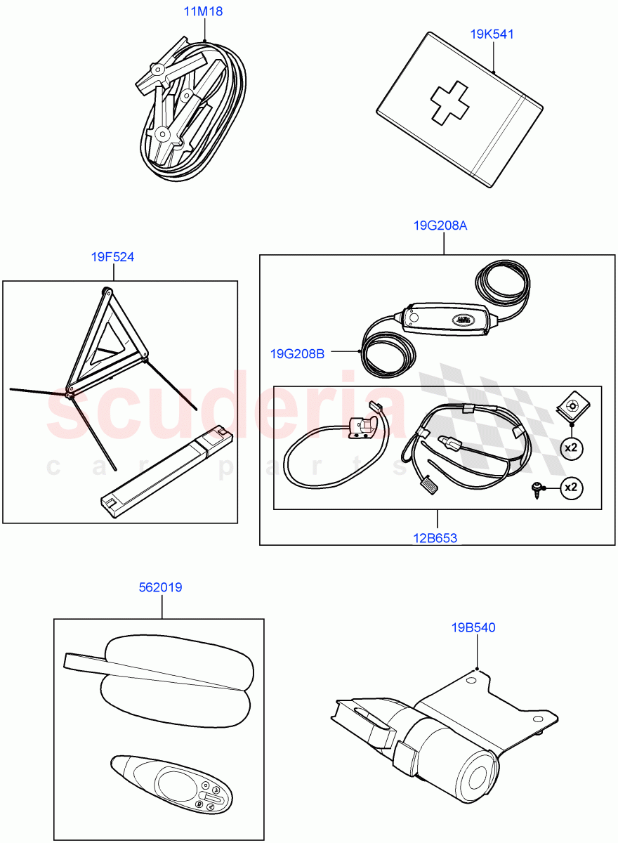 Emergency Equipment(Accessory)(Halewood (UK),Halewood Plant) of Land Rover Land Rover Discovery Sport (2015+) [2.0 Turbo Petrol AJ200P]