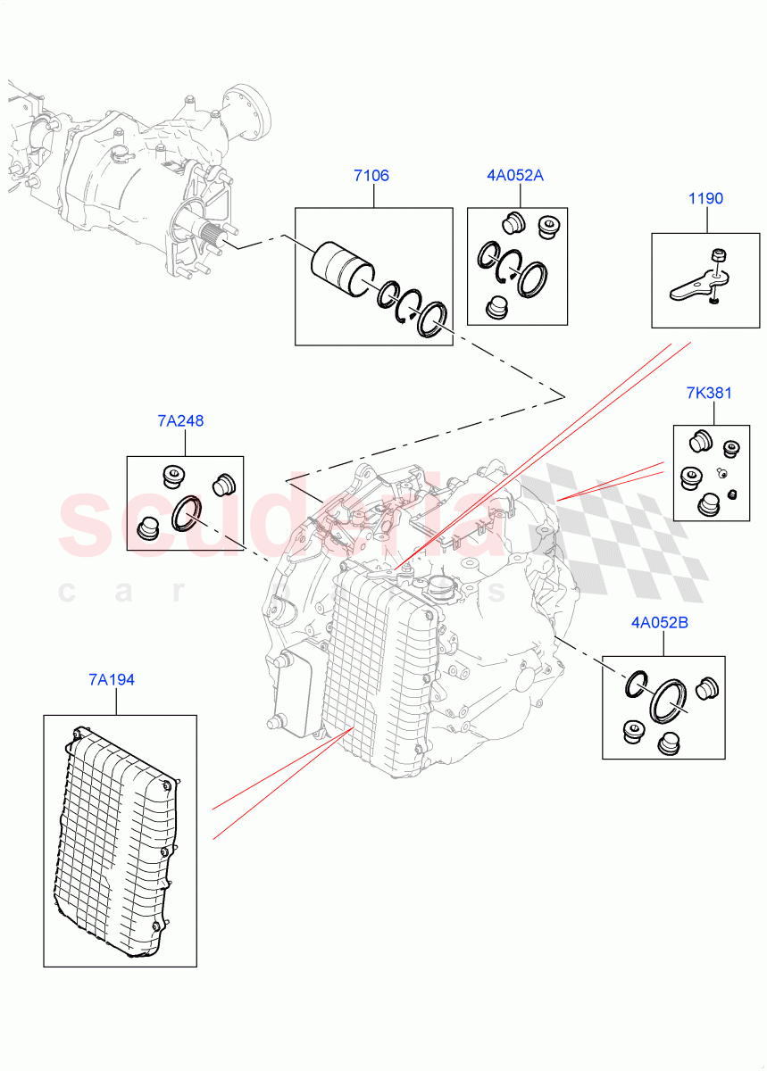 Transmission External Components(9 Speed Auto Trans 9HP50,Itatiaia (Brazil)) of Land Rover Land Rover Range Rover Evoque (2019+) [2.0 Turbo Petrol AJ200P]