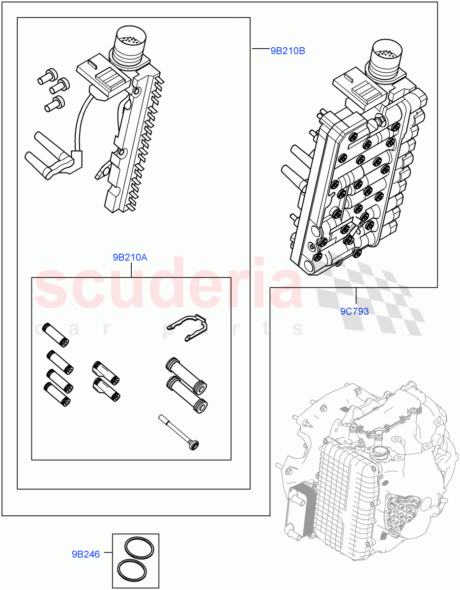 Valve Body - Main Control & Servo's(Hydraulic Control Unit Kit)(9 Speed Auto AWD,Halewood (UK))((V)FROMEH000001) of Land Rover Land Rover Range Rover Evoque (2012-2018) [2.0 Turbo Petrol AJ200P]