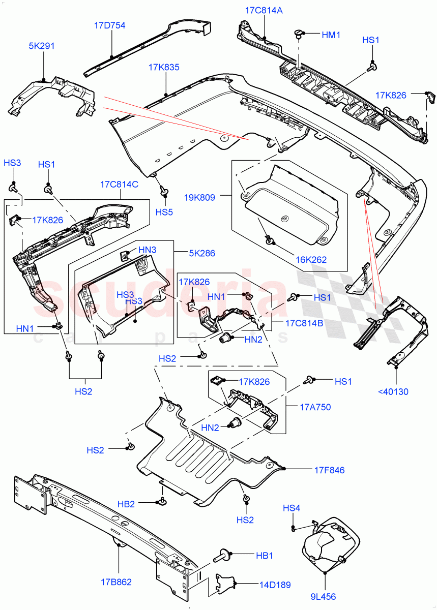 Rear Bumper of Land Rover Land Rover Range Rover (2012-2021) [4.4 DOHC Diesel V8 DITC]