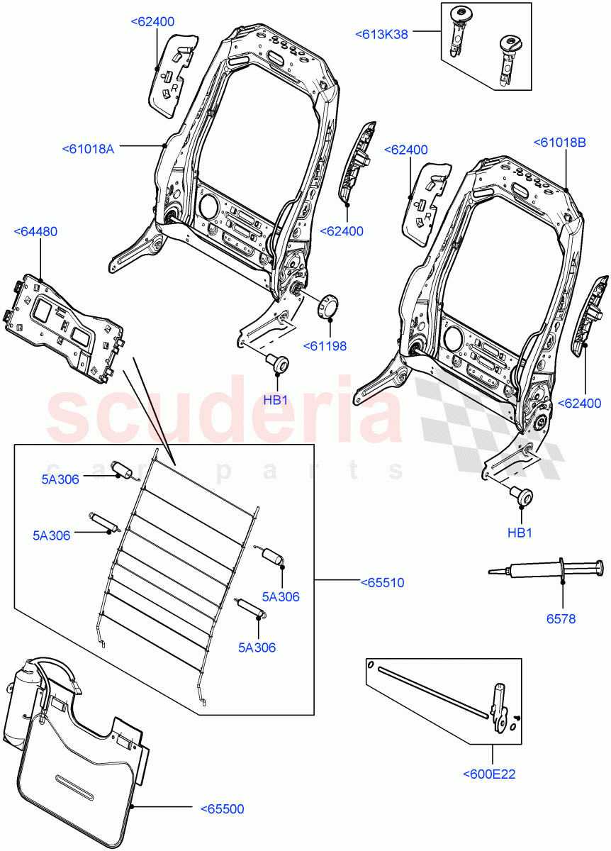 Front Seat Back(5 Door,Itatiaia (Brazil),Seat - Standard)((V)FROMGT000001) of Land Rover Land Rover Range Rover Evoque (2012-2018) [2.0 Turbo Petrol GTDI]