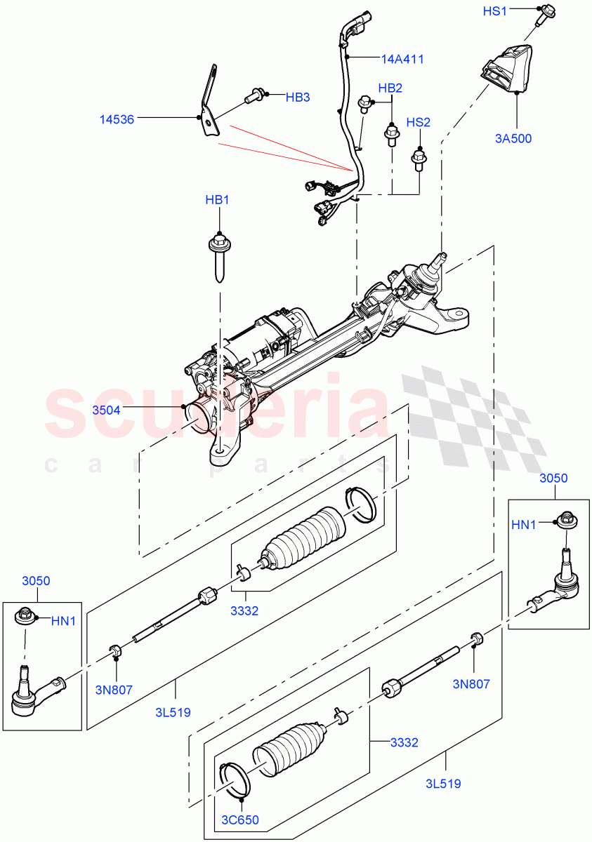 Steering Gear of Land Rover Land Rover Range Rover (2012-2021) [2.0 Turbo Petrol AJ200P]
