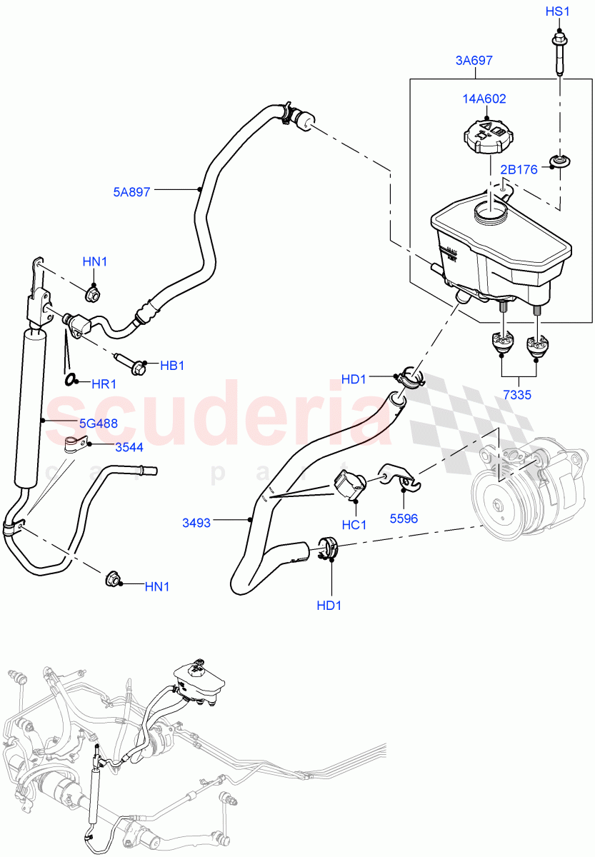 Active Anti-Roll Bar System(Reservoir, Cooler)(4.4L DOHC DITC V8 Diesel)((V)FROMEA000001) of Land Rover Land Rover Range Rover Sport (2014+) [2.0 Turbo Diesel]