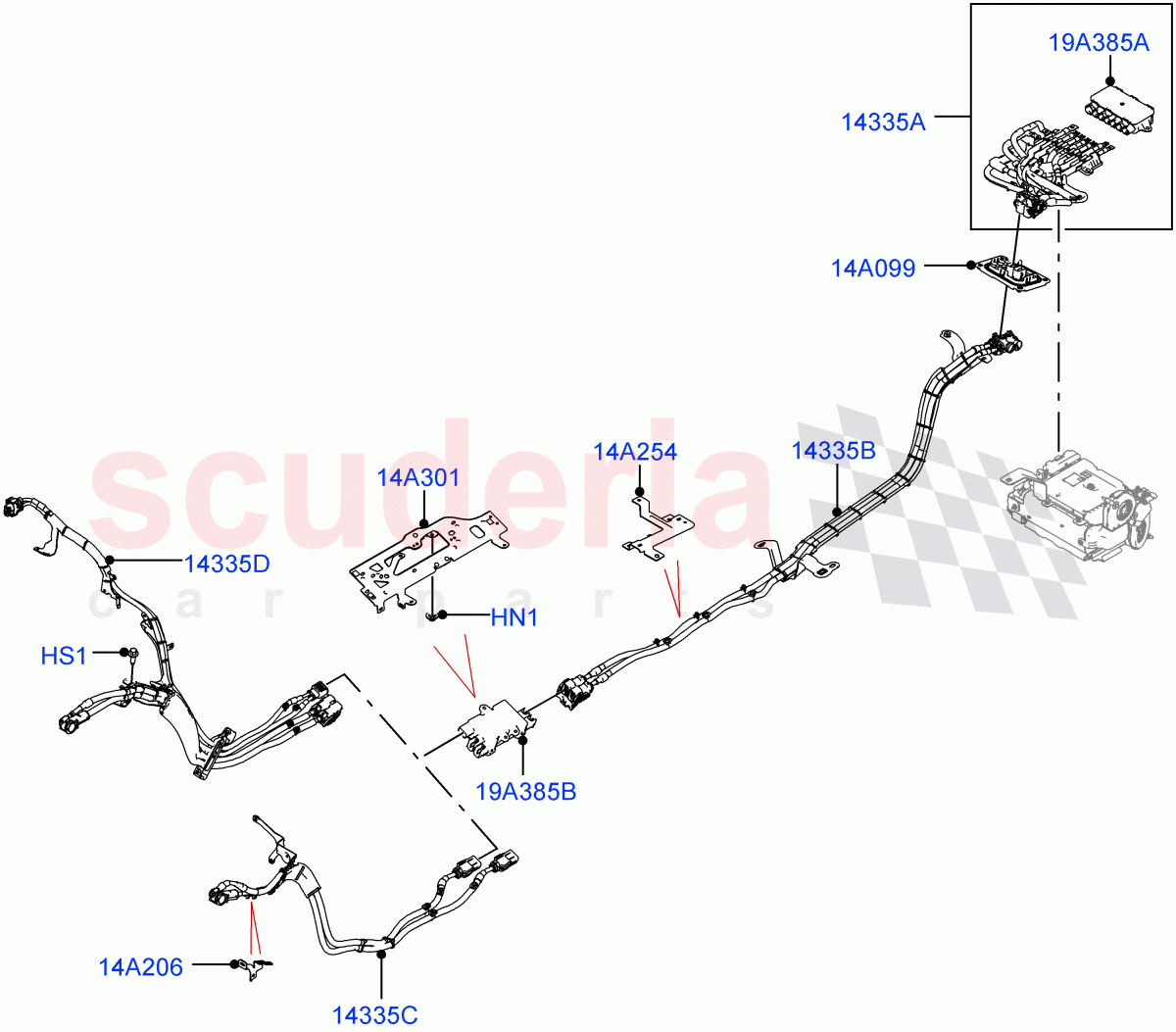 Hybrid Electrical Modules(MHEV Charging Cables and Fixings)(Electric Engine Battery-MHEV)((V)FROMMA000001) of Land Rover Land Rover Range Rover Velar (2017+) [5.0 OHC SGDI SC V8 Petrol]