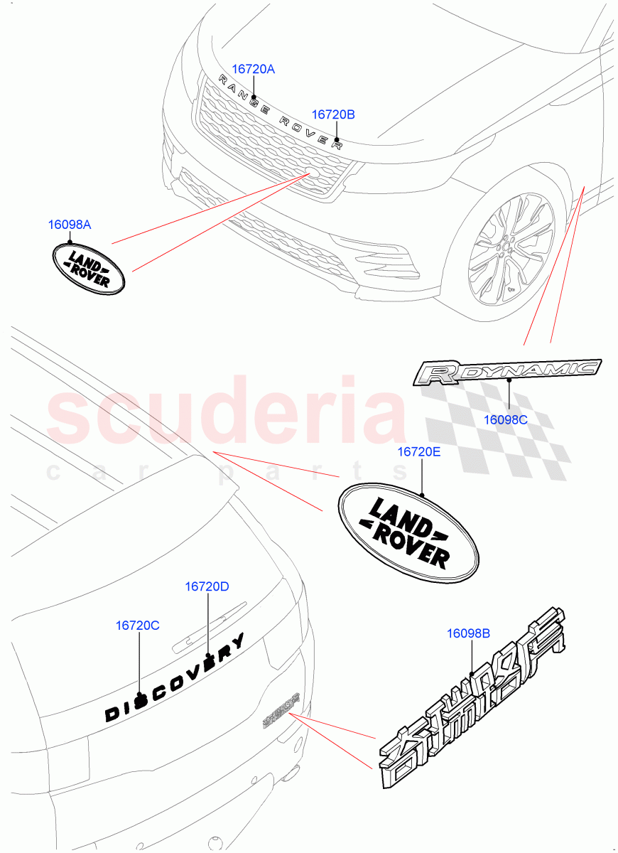 Name Plates(Changsu (China))((V)FROMFG000001) of Land Rover Land Rover Discovery Sport (2015+) [1.5 I3 Turbo Petrol AJ20P3]