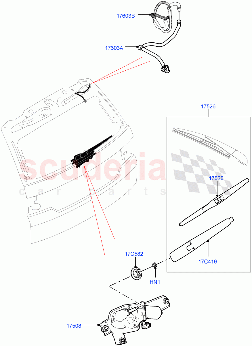 Rear Window Wiper And Washer(Itatiaia (Brazil))((V)FROMGT000001) of Land Rover Land Rover Discovery Sport (2015+) [2.2 Single Turbo Diesel]