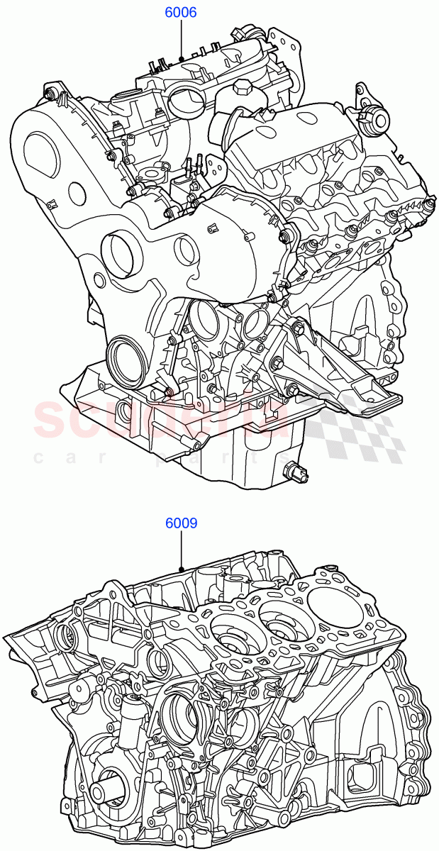 Service Engine And Short Block(Lion Diesel 2.7 V6 (140KW))((V)FROMAA000001) of Land Rover Land Rover Discovery 4 (2010-2016) [2.7 Diesel V6]