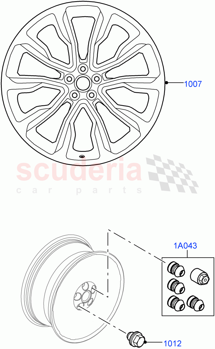 Accessory Wheels of Land Rover Land Rover Range Rover Velar (2017+) [3.0 I6 Turbo Petrol AJ20P6]