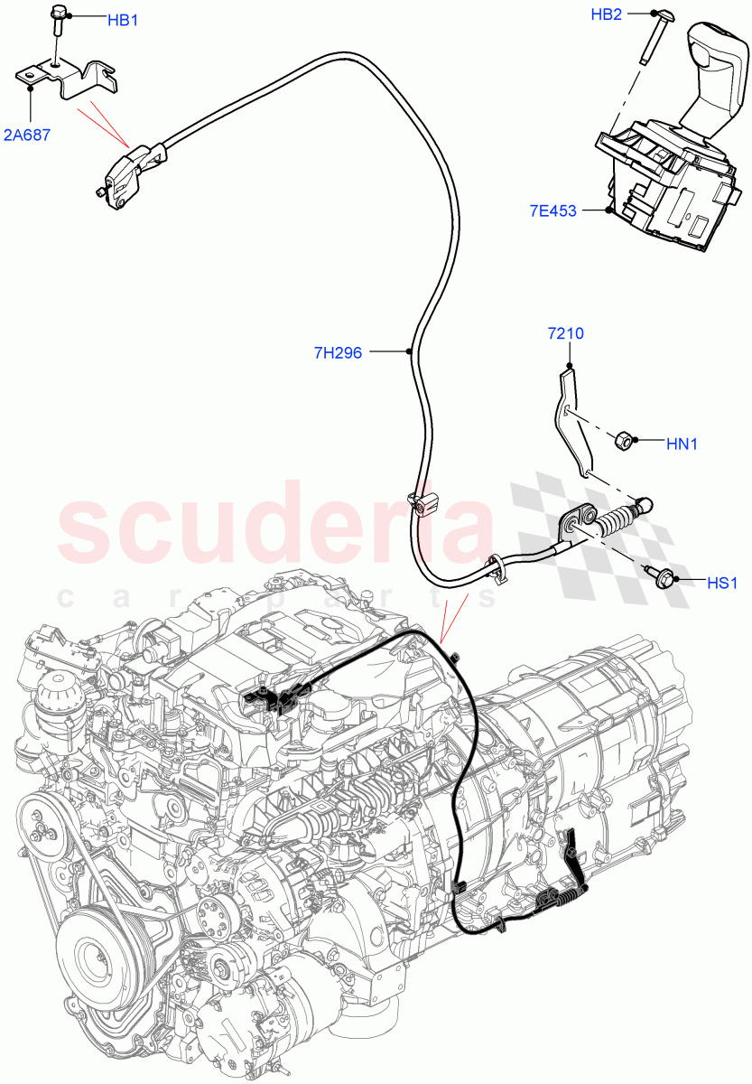 Gear Change-Automatic Transmission (Nitra Plant Build) (2.0L AJ200P Hi PHEV, 8HP Gen3 Hybrid Trans, 3.0L AJ20P6 Petrol PHEV) of Land Rover Land Rover Defender (2020+) [3.0 I6 Turbo Petrol AJ20P6]