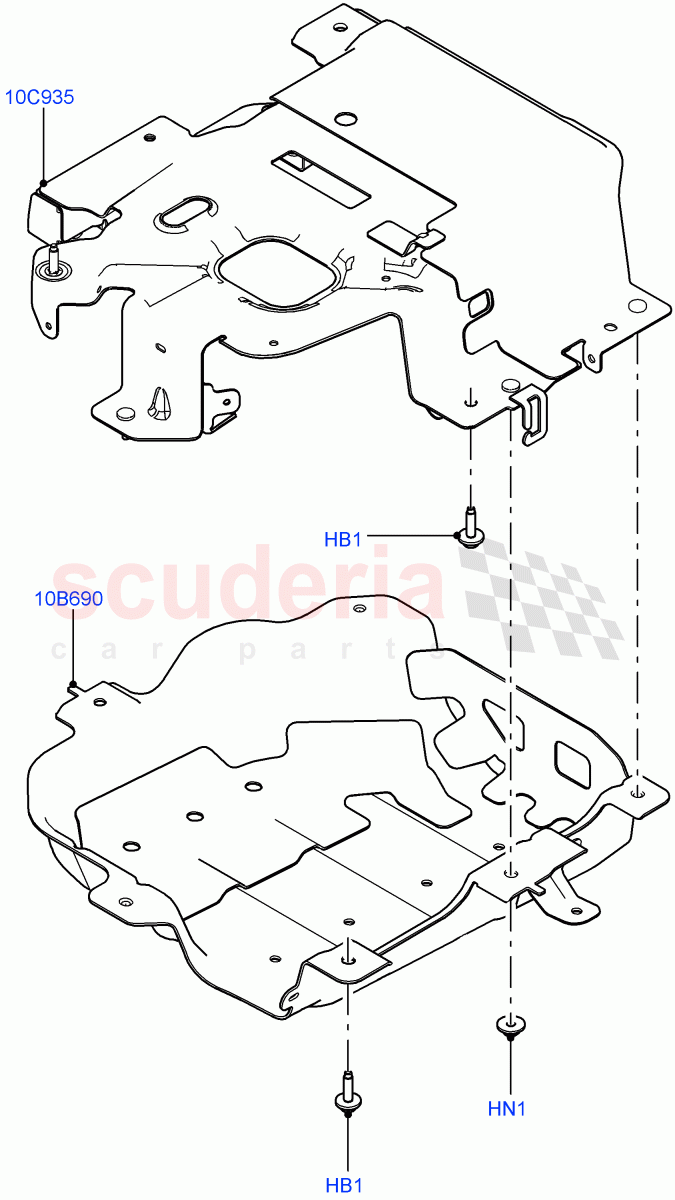 Hybrid Electrical Modules(Charger Cradle)(2.0L AJ200P Hi PHEV,8HP Gen3 Hybrid Trans)((V)FROMJA000001) of Land Rover Land Rover Range Rover Sport (2014+) [2.0 Turbo Diesel]