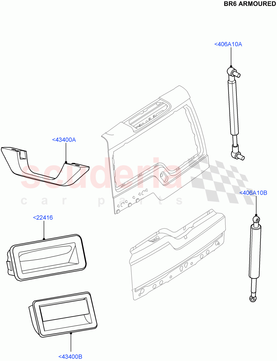 Luggage Compartment Door(With B6 Level Armouring)((V)FROMAA000001) of Land Rover Land Rover Discovery 4 (2010-2016) [4.0 Petrol V6]