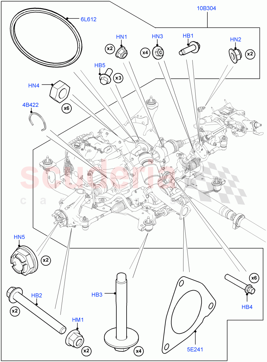 Transmission External Components (2.0L 16V TIVCT T/C Gen2 Petrol, 9 Speed Auto AWD, Halewood (UK), 2.0L 16V TIVCT T/C 240PS Petrol) of Land Rover Land Rover Range Rover Evoque (2012-2018) [2.0 Turbo Petrol GTDI]