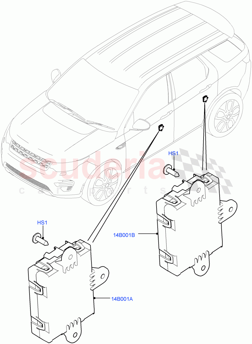 Vehicle Modules And Sensors (Door) (Changsu (China)) ((V) FROMFG000001) of Land Rover Land Rover Discovery Sport (2015+) [2.0 Turbo Petrol GTDI]