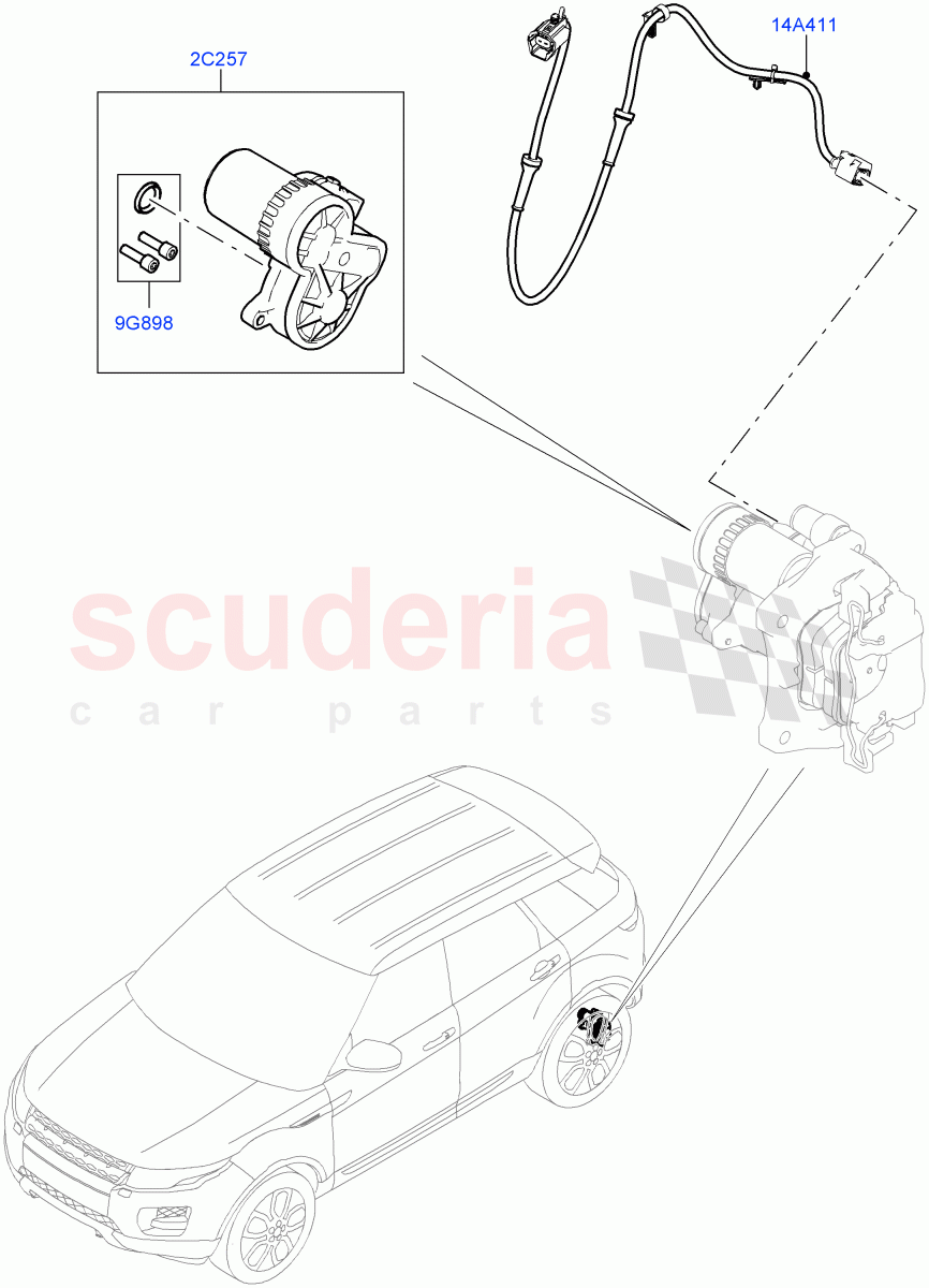 Parking Brake(Itatiaia (Brazil))((V)FROMGT000001) of Land Rover Land Rover Range Rover Evoque (2012-2018) [2.0 Turbo Petrol GTDI]