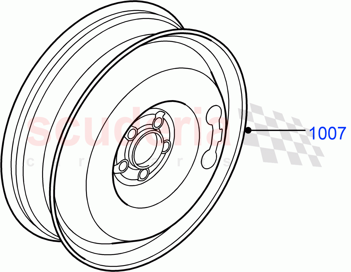 Spare Wheel(Changsu (China),Spare Wheel - Reduced Section Steel)((V)FROMEG000001) of Land Rover Land Rover Range Rover Evoque (2012-2018) [2.2 Single Turbo Diesel]