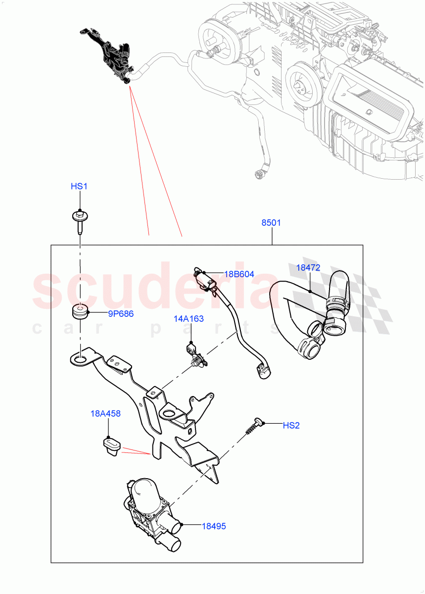 Auxiliary Circulation Coolant Pump(2.0L AJ200P Hi PHEV,Pre-Condition w/oFuel Operated Heat)((V)FROMKA000001) of Land Rover Land Rover Range Rover Sport (2014+) [2.0 Turbo Diesel]