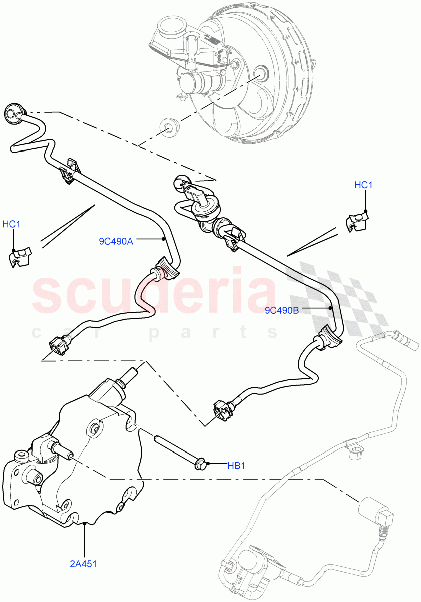 Vacuum Control And Air Injection(2.2L CR DI 16V Diesel)((V)TOFH999999) of Land Rover Land Rover Range Rover Evoque (2012-2018) [2.2 Single Turbo Diesel]