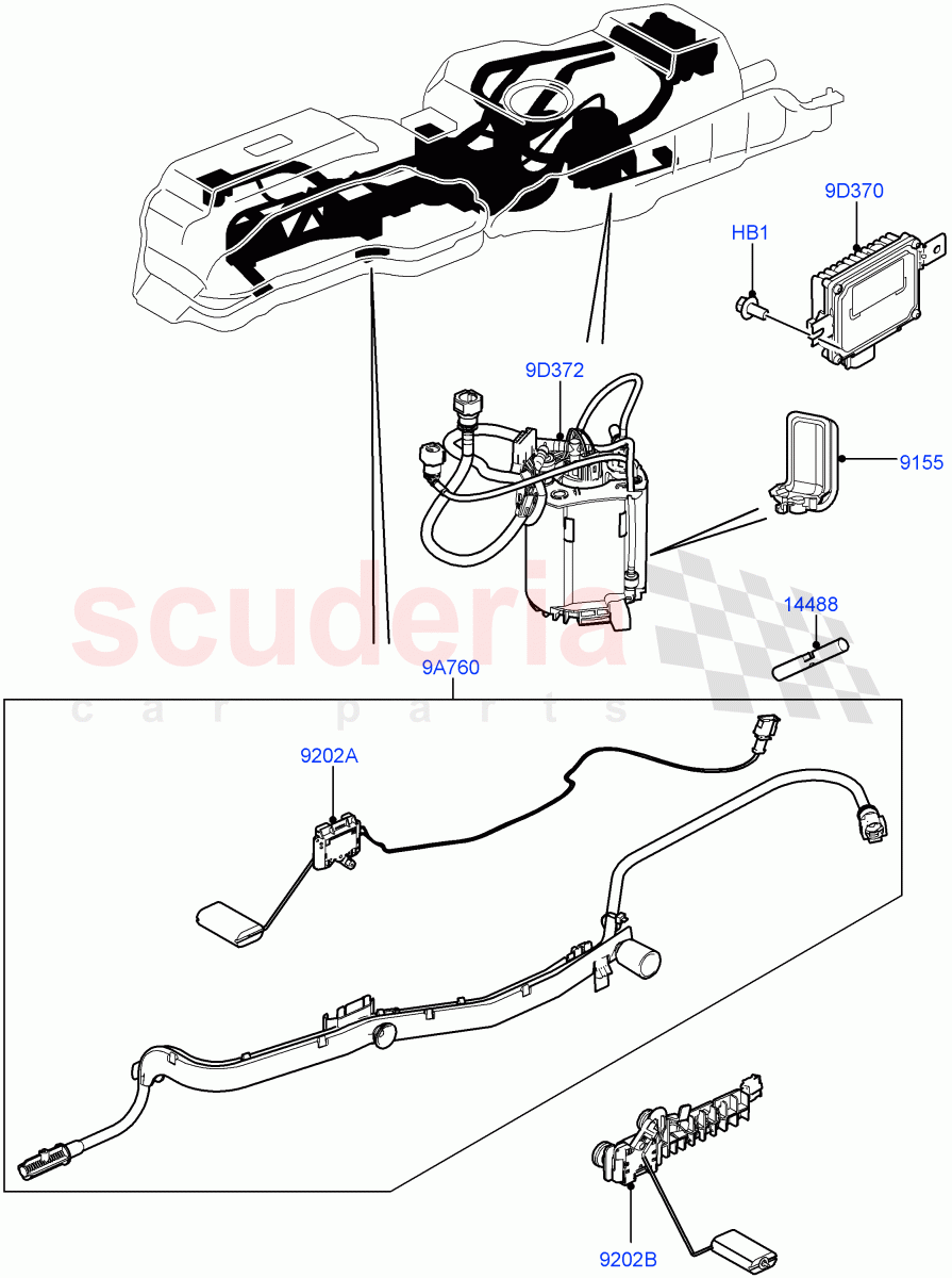 Fuel Pump And Sender Unit(5.0L OHC SGDI SC V8 Petrol - AJ133)((V)FROMAA000001) of Land Rover Land Rover Range Rover Sport (2010-2013) [5.0 OHC SGDI SC V8 Petrol]