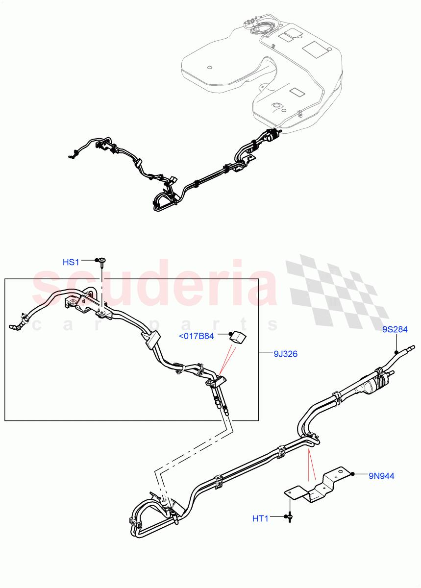 Fuel Lines(3.0L AJ20P6 Petrol High)((V)FROMKA000001) of Land Rover Land Rover Range Rover Sport (2014+) [3.0 I6 Turbo Petrol AJ20P6]