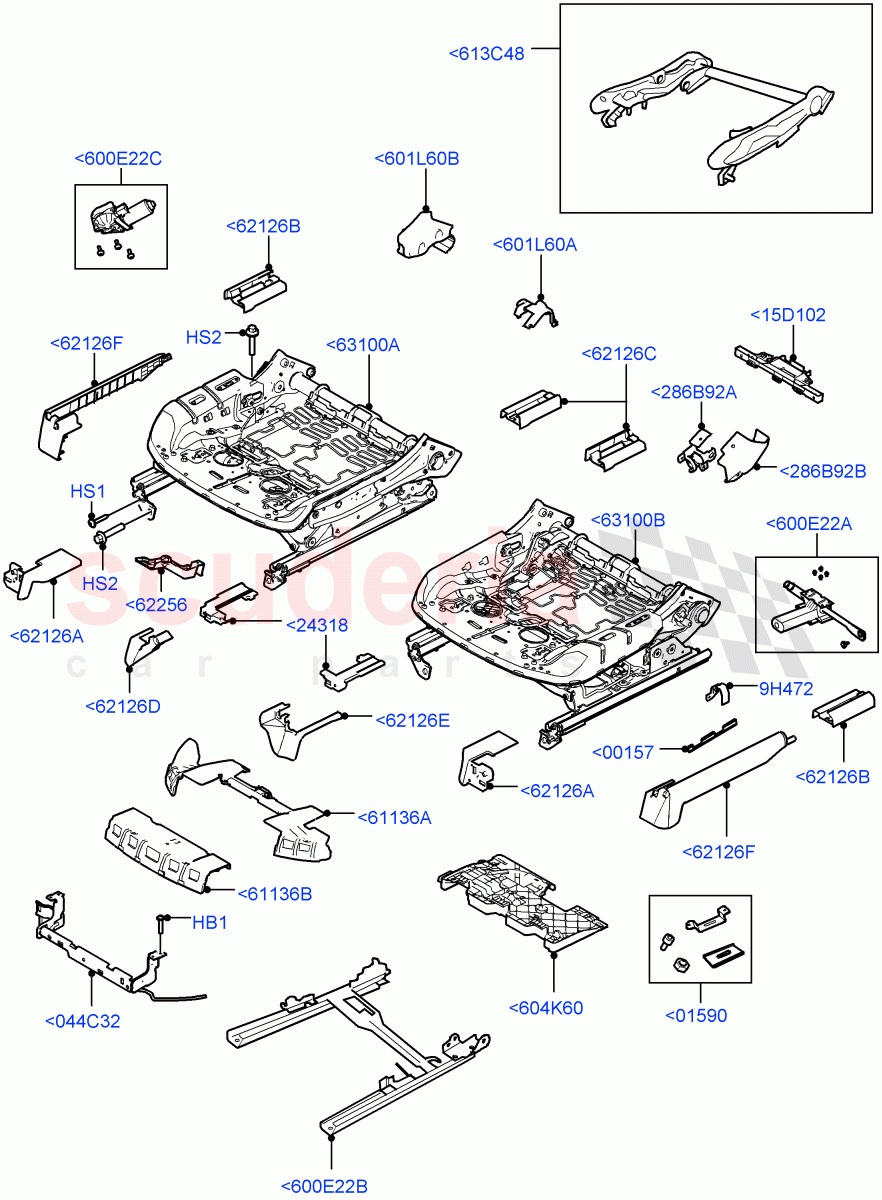 Front Seat Base((V)FROMJA000001) of Land Rover Land Rover Range Rover (2012-2021) [3.0 DOHC GDI SC V6 Petrol]